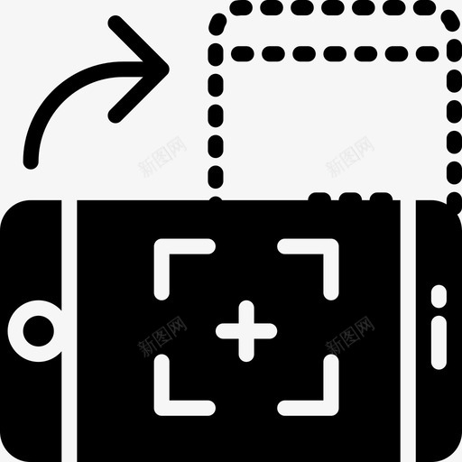 旋转肖像通讯功能图标svg_新图网 https://ixintu.com 功能 方向 旋转肖像 移动 粉碎图标移动功能固体 通讯