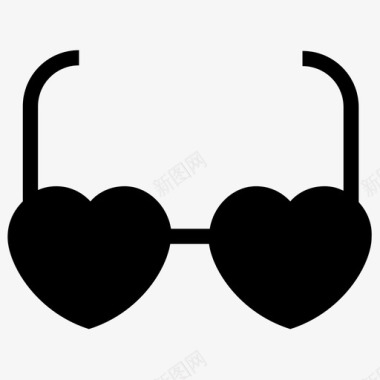 心形眼镜爱情爱情眼镜图标图标
