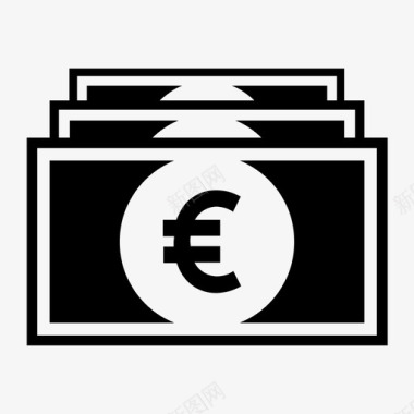 钞票银行欧元图标图标