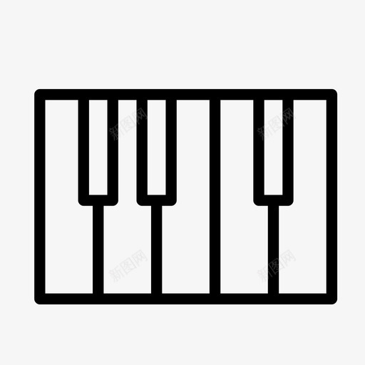 钢琴乐器键盘图标svg_新图网 https://ixintu.com 乐器 声音 钢琴 键盘 音乐