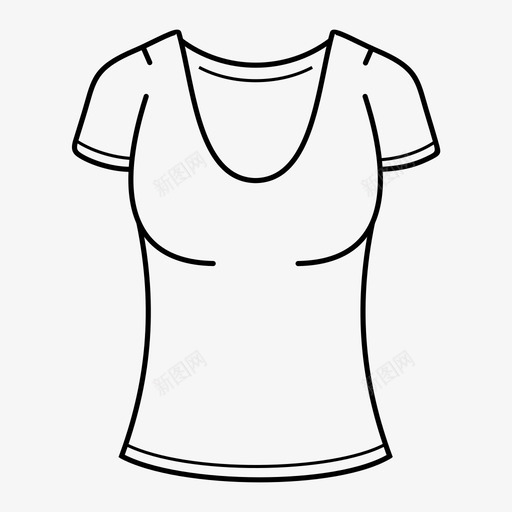 女式t恤衣服半身图标svg_新图网 https://ixintu.com t恤 半身 女式t恤 衣服