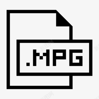 mpg文件扩展名格式图标图标