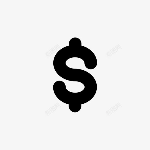 美元现金货币图标svg_新图网 https://ixintu.com 价格 现金 纸币 美元 货币