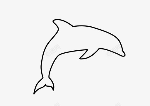 海豚动物哺乳动物图标图标