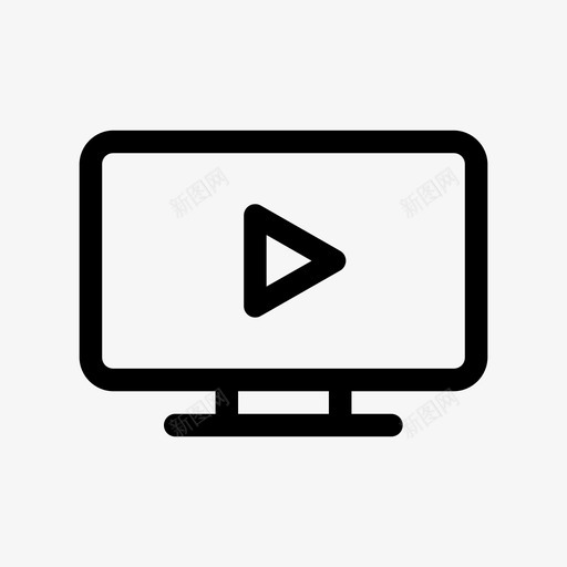电视台式机游戏图标svg_新图网 https://ixintu.com 台式机 屏幕 游戏 电视
