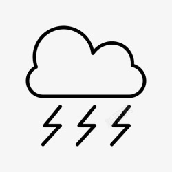 暴风云暴风云下雨天空图标高清图片