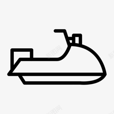 摩托艇车辆船艇图标图标