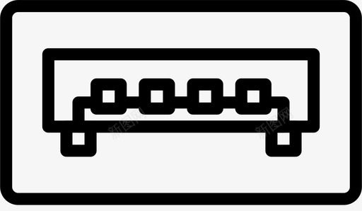 usbmicroa电缆连接器图标图标
