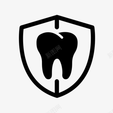 牙齿保护牙医口腔卫生图标图标