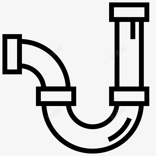 管道建筑水管工图标svg_新图网 https://ixintu.com 工程 建筑 支架 水管工 管道