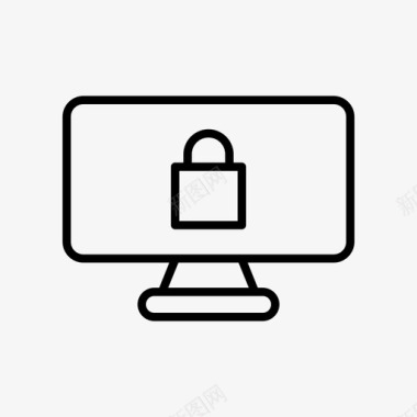 计算机安全挂锁密码图标图标