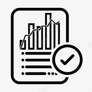 选定的统计报告已接受代数图标图标