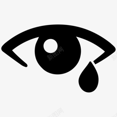 眼部护理哭泣悲伤图标图标
