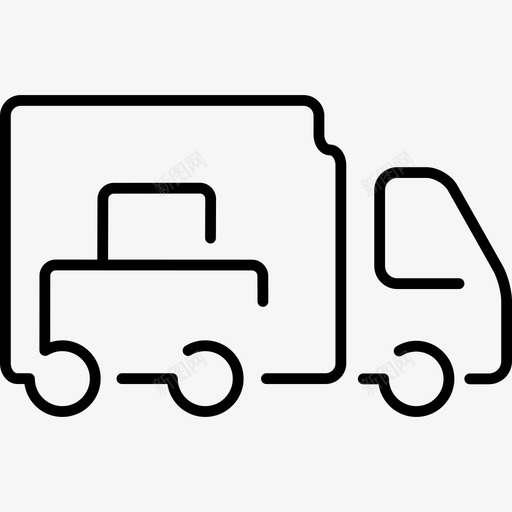 物流卡车概述运输物流超薄图标svg_新图网 https://ixintu.com 物流卡车概述 物流超薄 运输
