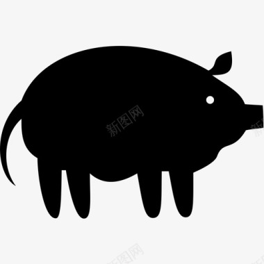 猪动物农业图标图标