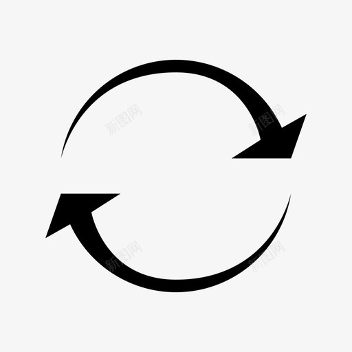 刷新箭头循环图标svg_新图网 https://ixintu.com 刷新 回收 循环 箭头 重做