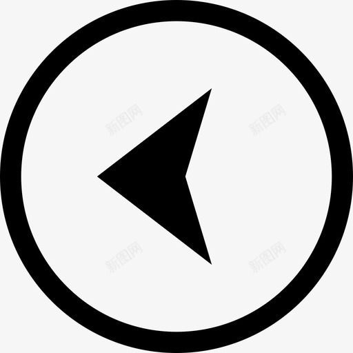 左箭头按钮图标svg_新图网 https://ixintu.com 圆 左 按钮 方向 箭头 箭头方向按钮
