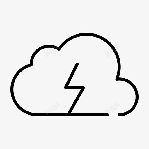 闪电天空暴风雨图标svg_新图网 https://ixintu.com 天气 天空 扣子薄 暴风雨 闪电 雷声 雷雨