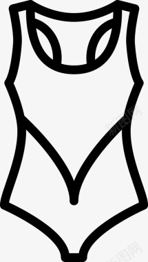 一件式泳衣服装时尚图标图标