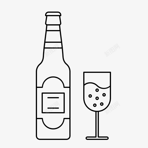 酒类啤酒酒瓶图标svg_新图网 https://ixintu.com 啤酒 翠鸟 酒瓶 酒类 饮料 饮料和饮料生产线