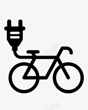 电动自行车自行车自行车手图标图标