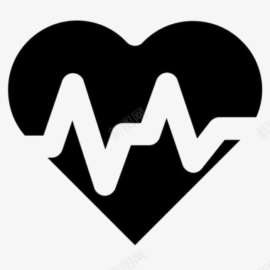 心跳保健脉搏图标图标