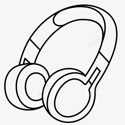 可折叠无线蓝牙耳机音量便携式音频图标svg_新图网 https://ixintu.com 便携式音频 可折叠无线蓝牙耳机 音量