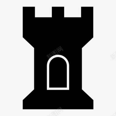塔城堡遗产图标图标