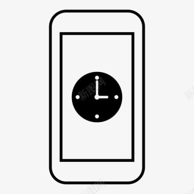 手机钟闹钟时间图标图标