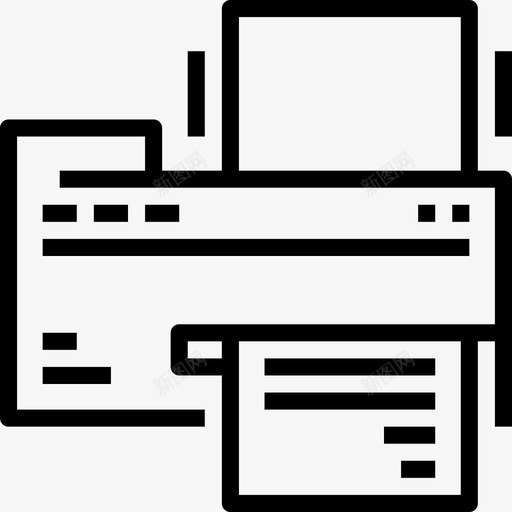 打印机设备办公室图标svg_新图网 https://ixintu.com 办公室 打印机 技术 灰尘线概念图标设备和技术 设备