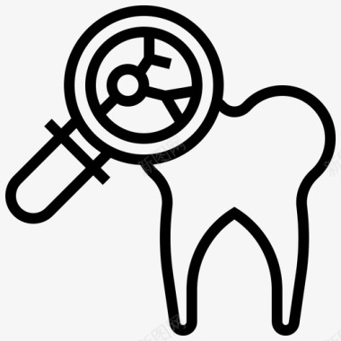牙科检查护理检查图标图标