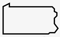 宾夕法尼亚州宾夕法尼亚州地图美国各州地图图标高清图片