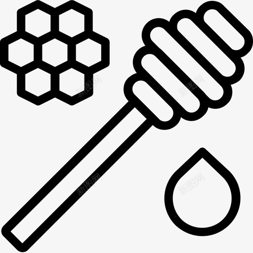 蜜勺养蜂场养蜂图标svg_新图网 https://ixintu.com 养蜂 养蜂场 小蜜蜂 蜜勺 蜜蜂