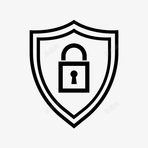 锁城堡安全图标svg_新图网 https://ixintu.com 保安 城堡 安全 盾牌 锁