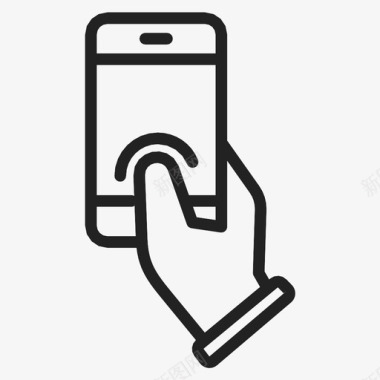 手机手指点击手屏幕图标图标