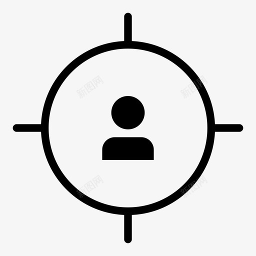 目标受众市场营销搜索引擎优化图标svg_新图网 https://ixintu.com 市场营销 搜索引擎优化 目标受众 网络