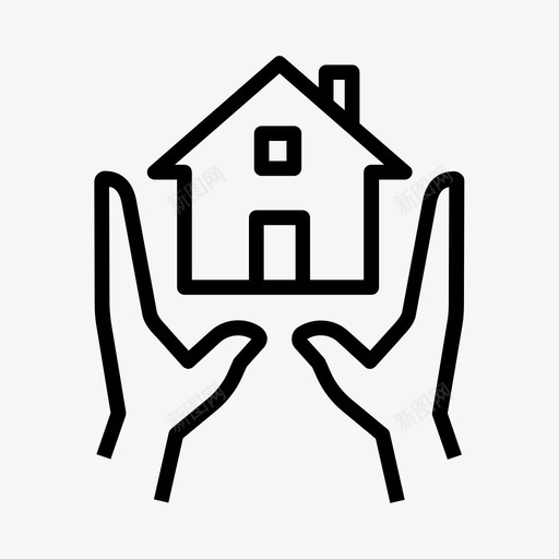 房屋管理护理居家图标svg_新图网 https://ixintu.com 住房 居家 房屋管理 护理 支持和援助