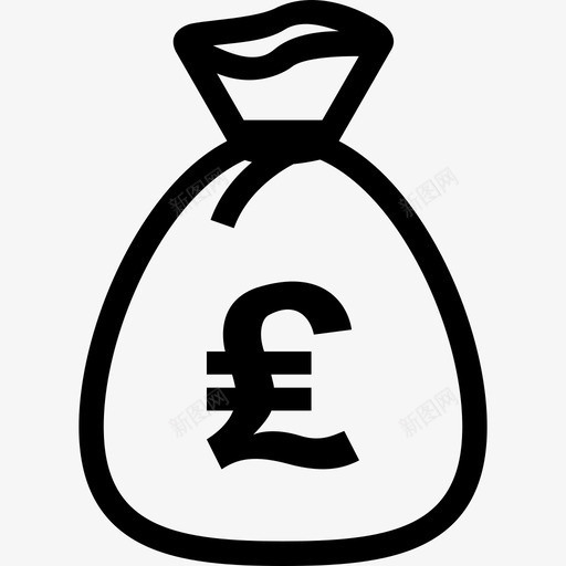 一磅袋子货币经济图标svg_新图网 https://ixintu.com 一磅袋子 经济 货币