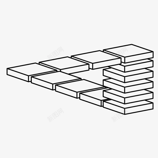 视错觉不可能知觉图标svg_新图网 https://ixintu.com 不可能 技巧 楼梯 知觉 视觉效果 视错觉