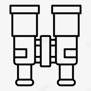 双筒望远镜发现森林图标图标