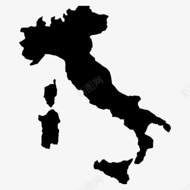 意大利地图国家欧洲图标图标