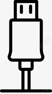 usb插头电缆连接器图标图标