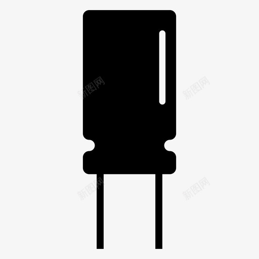 电容器电路电子图标svg_新图网 https://ixintu.com 工业 技术 电子 电容器 电路
