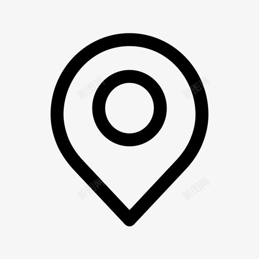 地图图钉位置指针图标svg_新图网 https://ixintu.com 位置 地图图钉 地点 指针