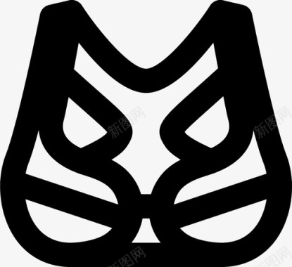 运动胸罩服装时尚图标图标