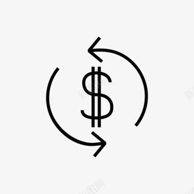 美元货币美元刷新图标图标