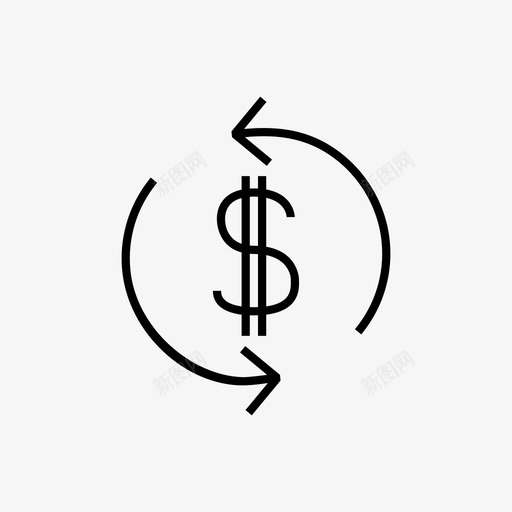 美元货币美元刷新图标svg_新图网 https://ixintu.com 外汇 外汇货币 美元 美元刷新 货币