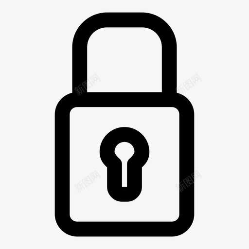 封闭的锁孔钥匙图标svg_新图网 https://ixintu.com 孔 封闭的锁 挂锁 钥匙