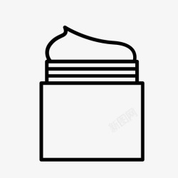 剃须膏保湿霜化妆品面霜图标高清图片