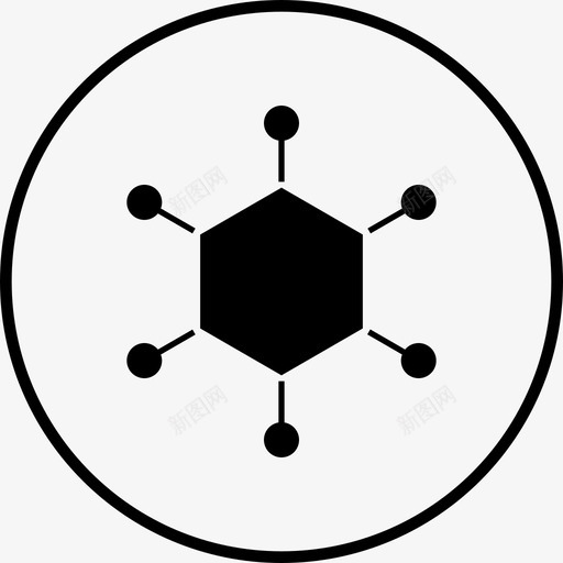 网络图表元素图标svg_新图网 https://ixintu.com 信息图 信息图元素圆形实体 元素 图表 流 结构 网络